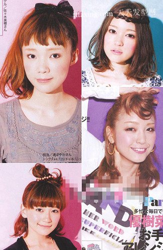 日本时尚杂志日系发型DIY　脸型与短发发型设计
