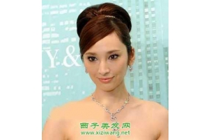 明星时尚刘海发型,绝对漂亮盘发刘海发型图片