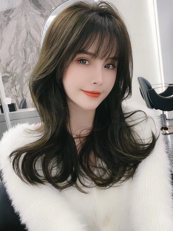 女生刘海发型图片2021图片